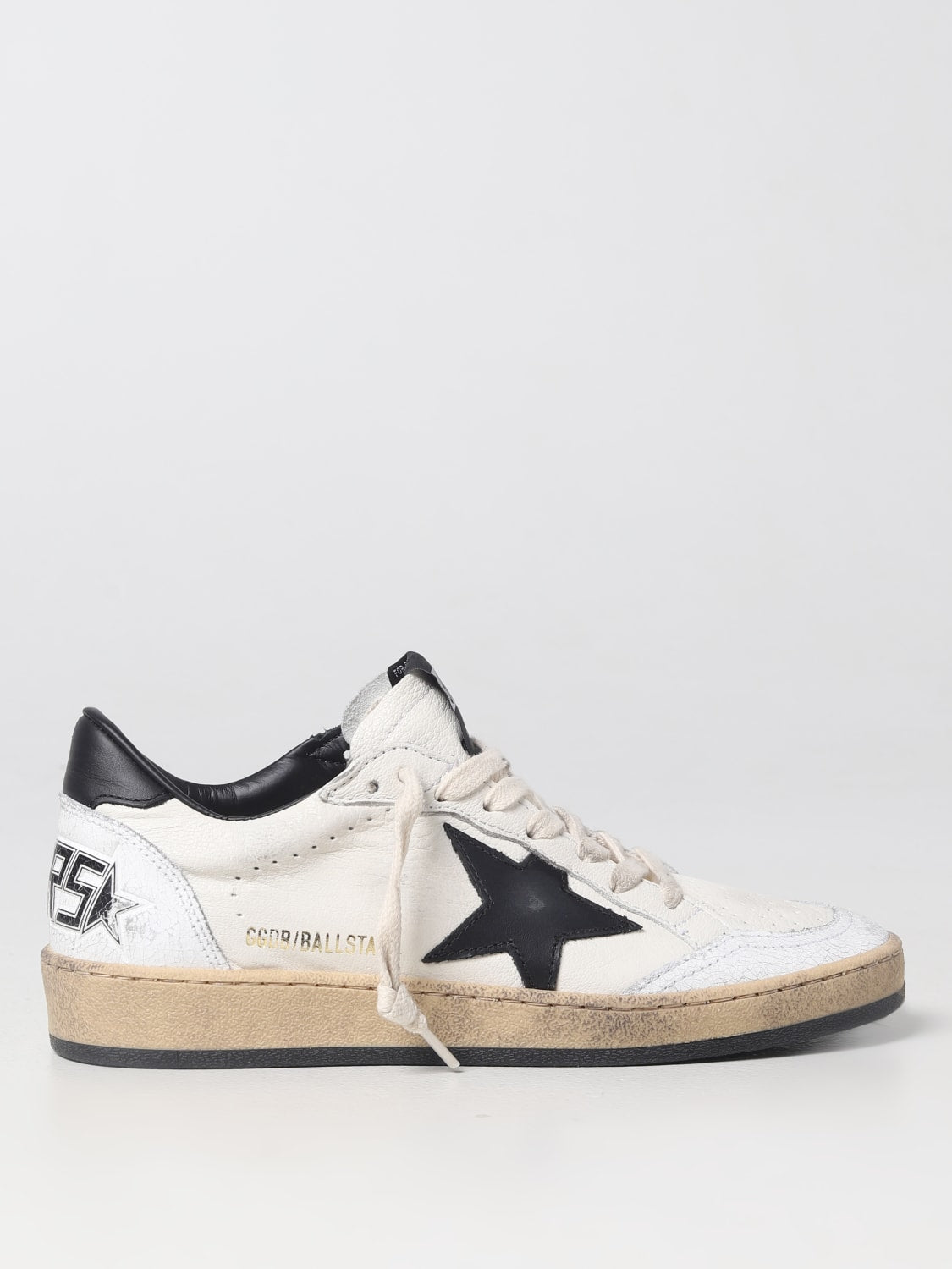 BALL STAR NAPPA UPPER LEATHER STAR AND HEEL CRACK TOE AND SPUR