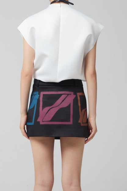 MULTI LOGO MINI SKIRT