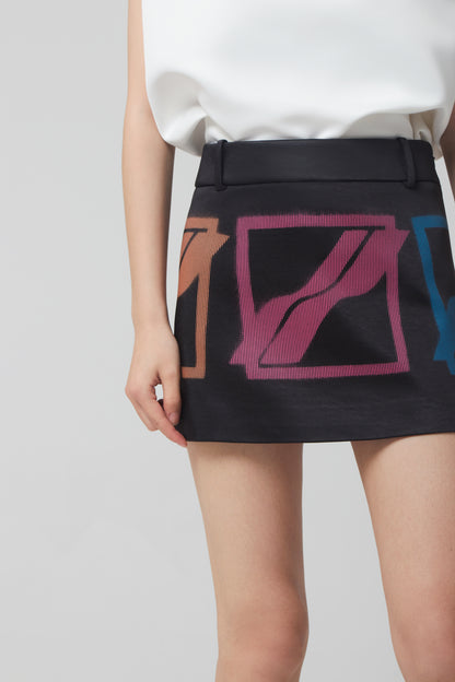 MULTI LOGO MINI SKIRT