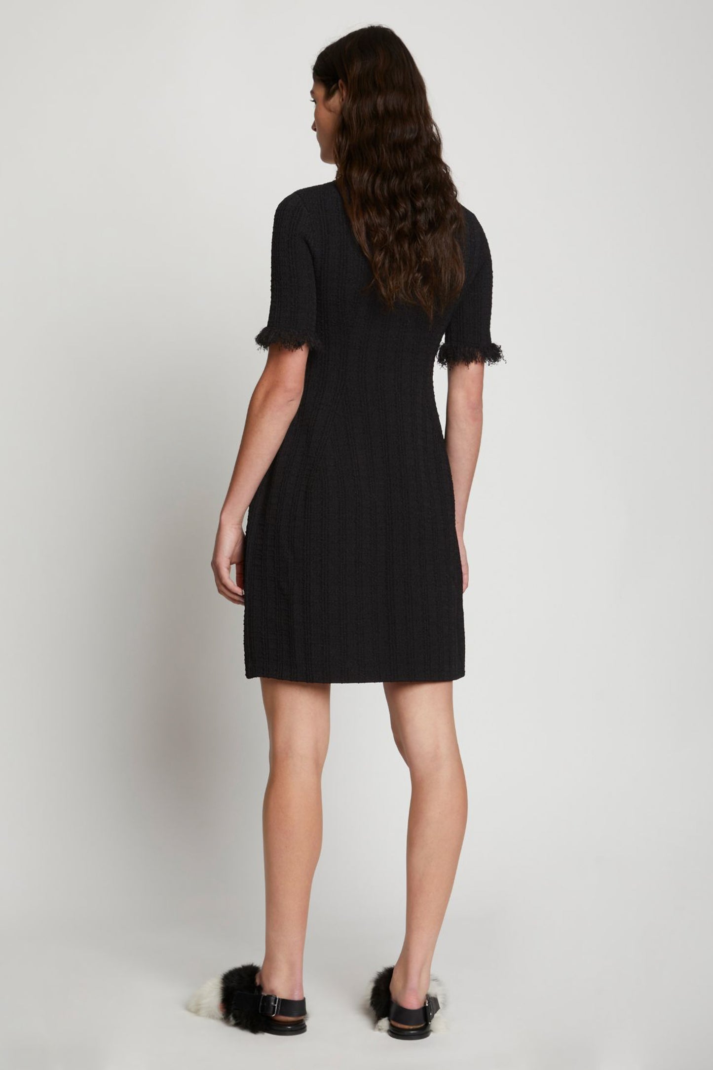 VISCOSE JACQUARD KNIT DRESS