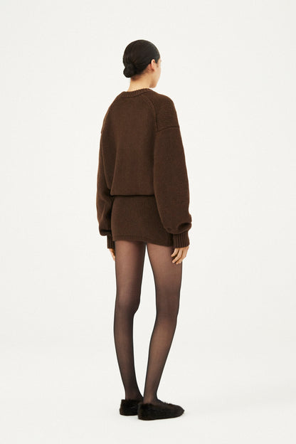 AW23 KNITWEAR 09 SWEATER BROWN