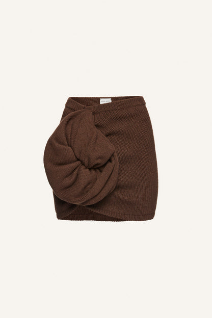 AW23 KNITWEAR 10 SKIRT BROWN