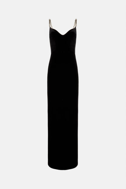 AVEDON GLOBE VELVET DRESS