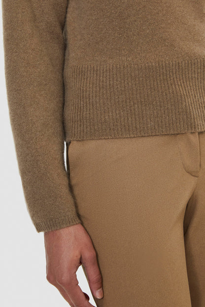 Half Zip-Brushed Cashmere