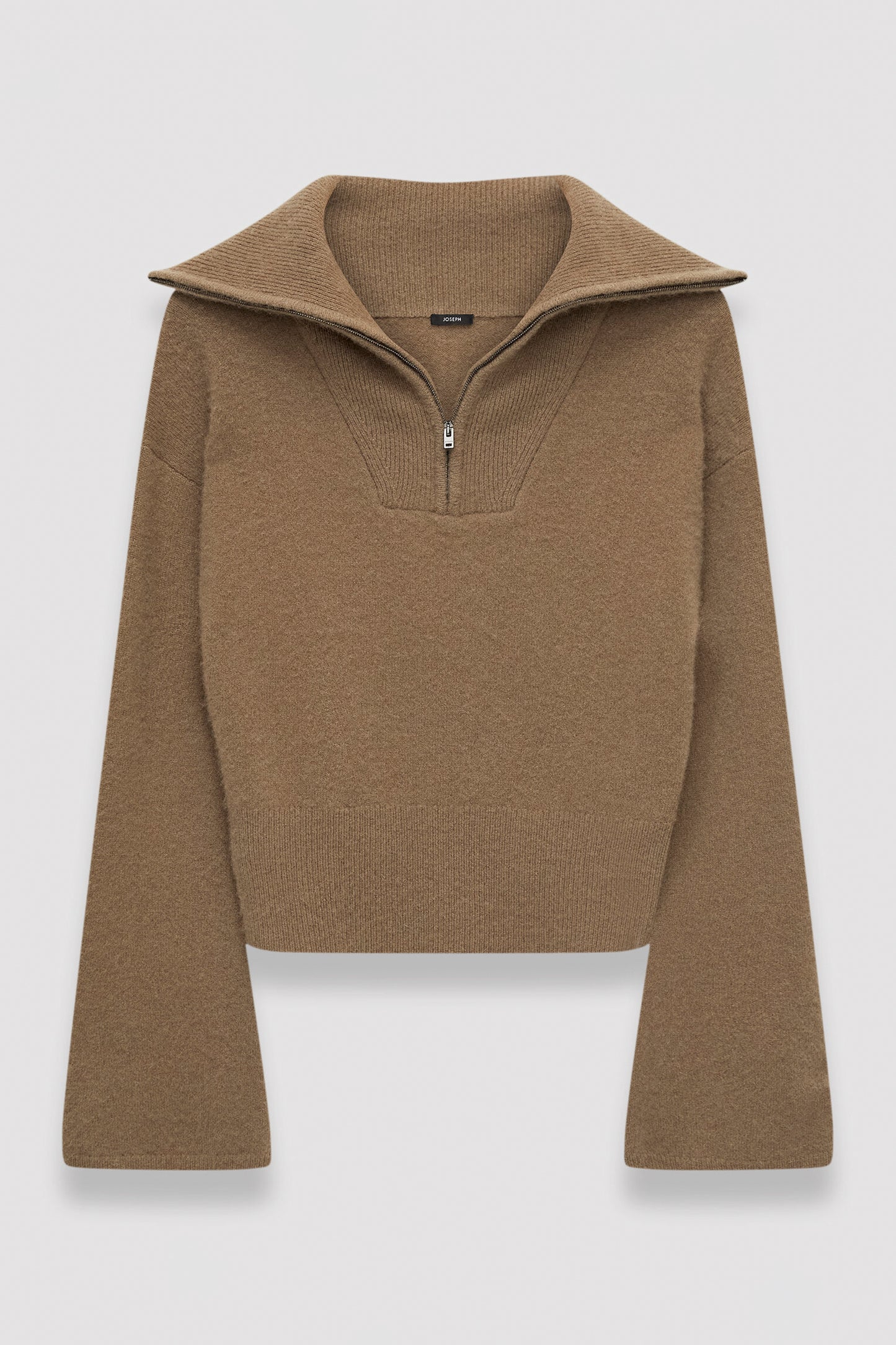 Half Zip-Brushed Cashmere