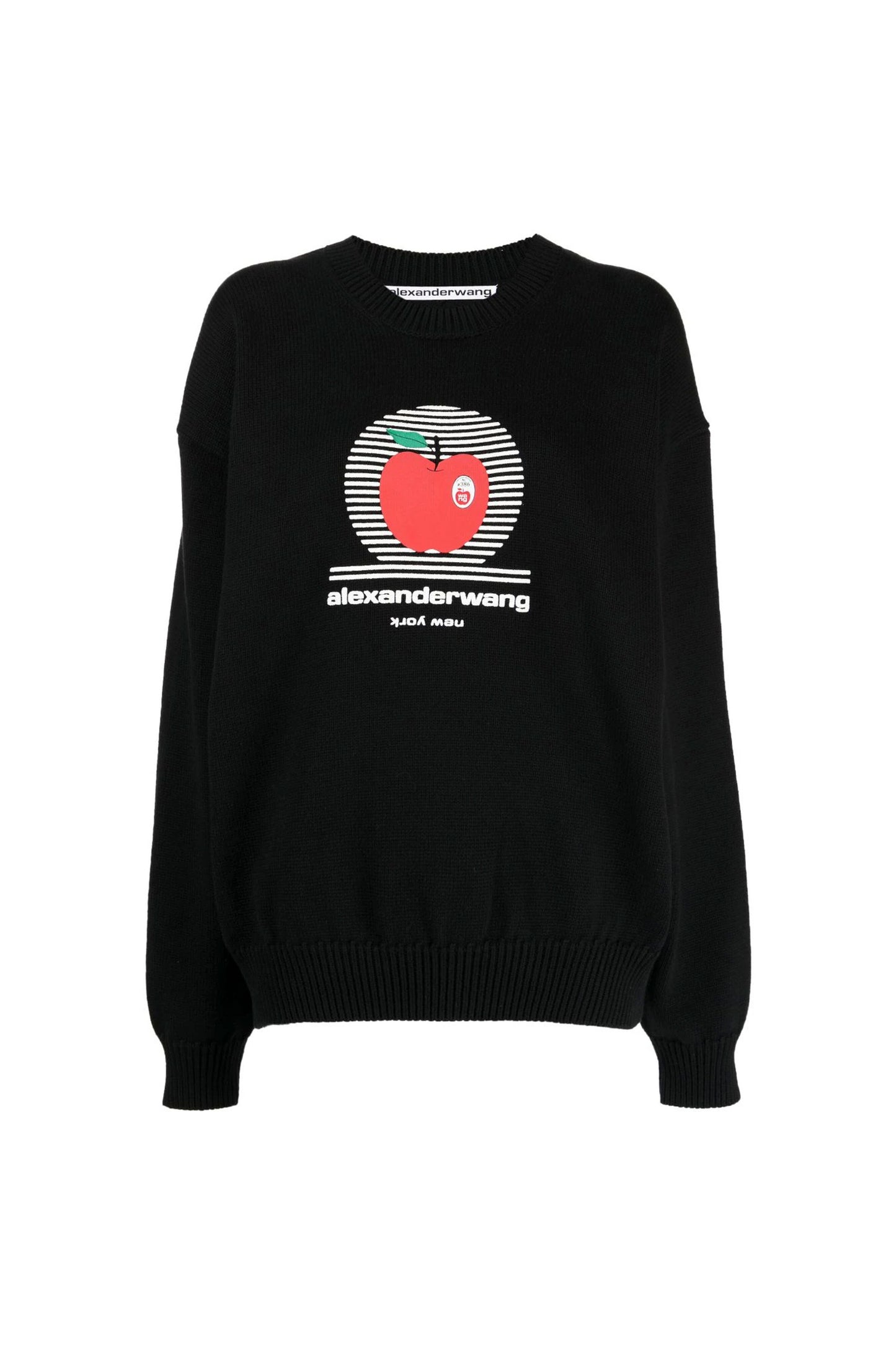 CREWNECK PULLOVER WITH NY APPLE PUFF LOGO