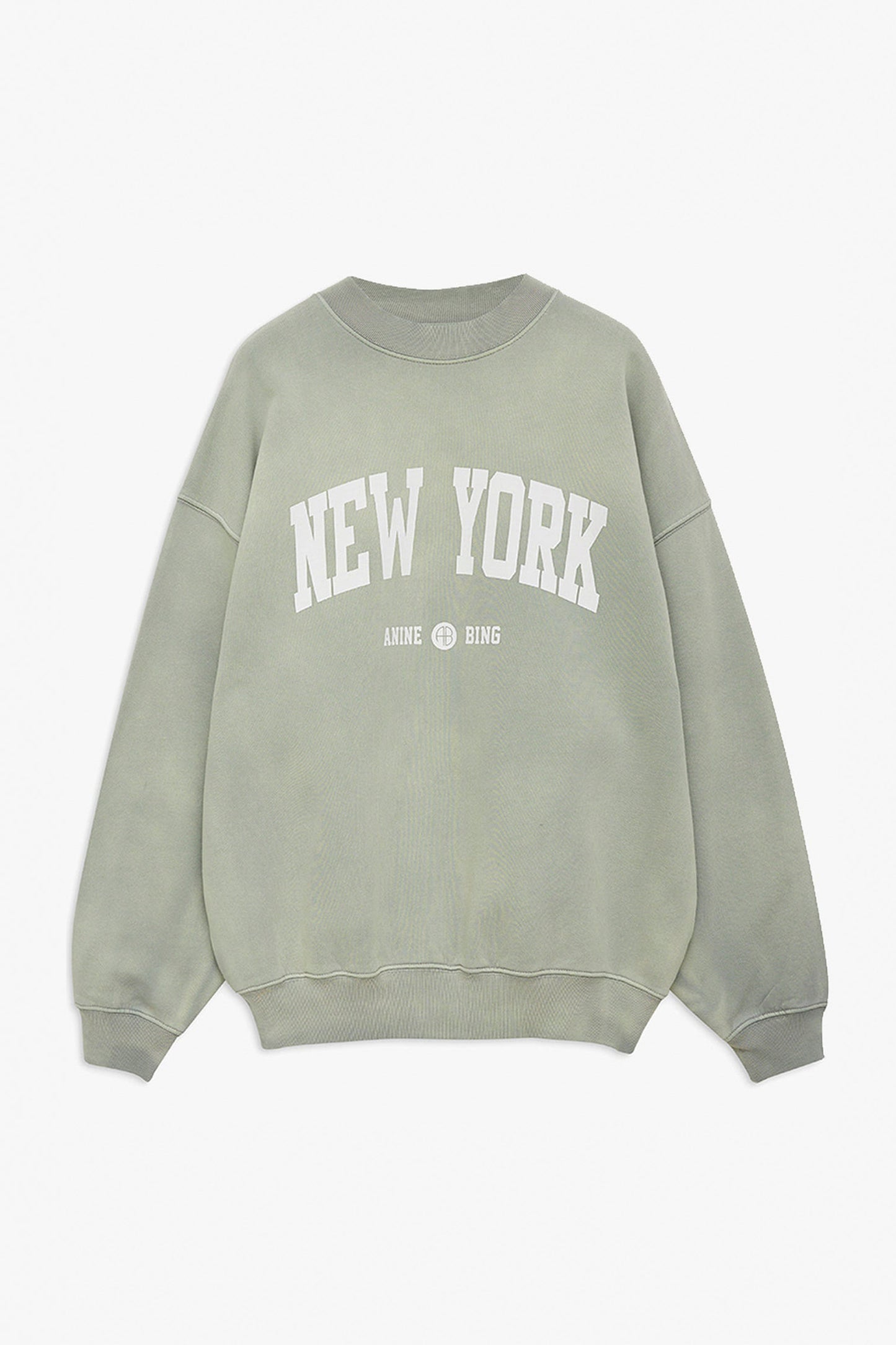 JACI SWEATSHIRT UNIVERSITY NEW YORK - WASHED FADED SEAFOAM