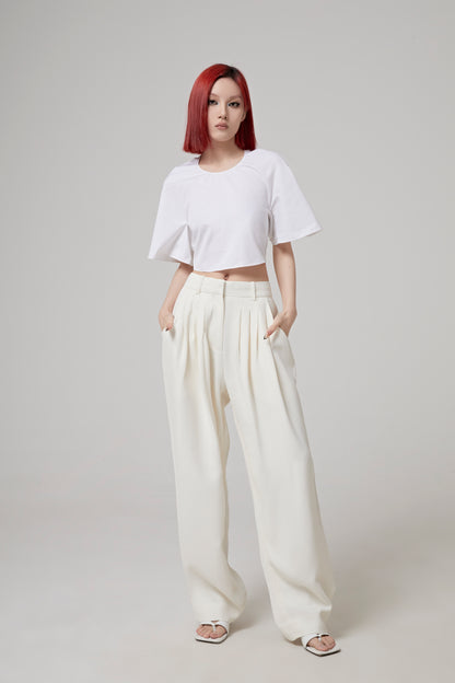 DRAPED POCKET TROUSER