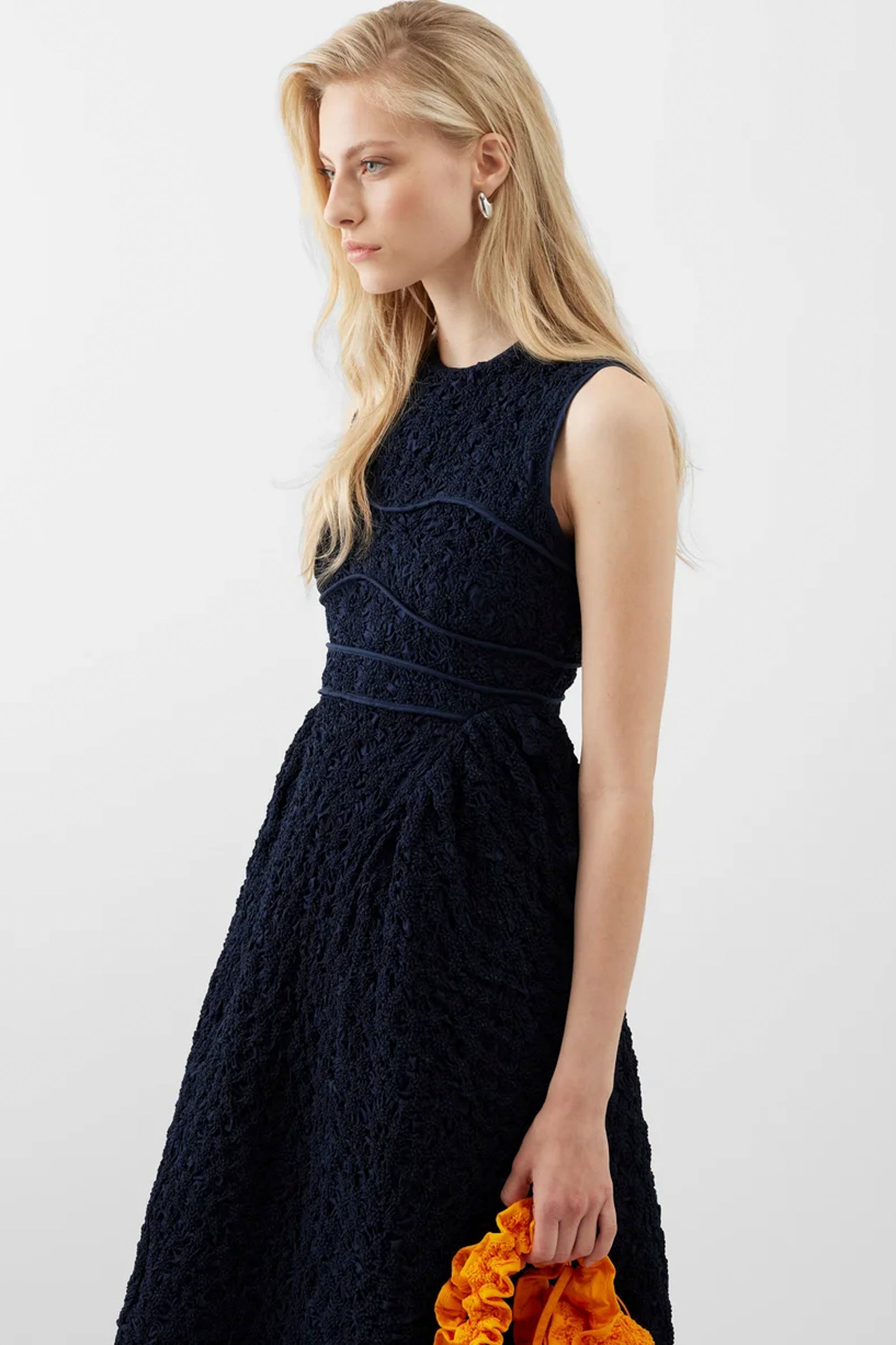 DORINA SUN DRESS SMOCK COTTON NAVY CHICUN