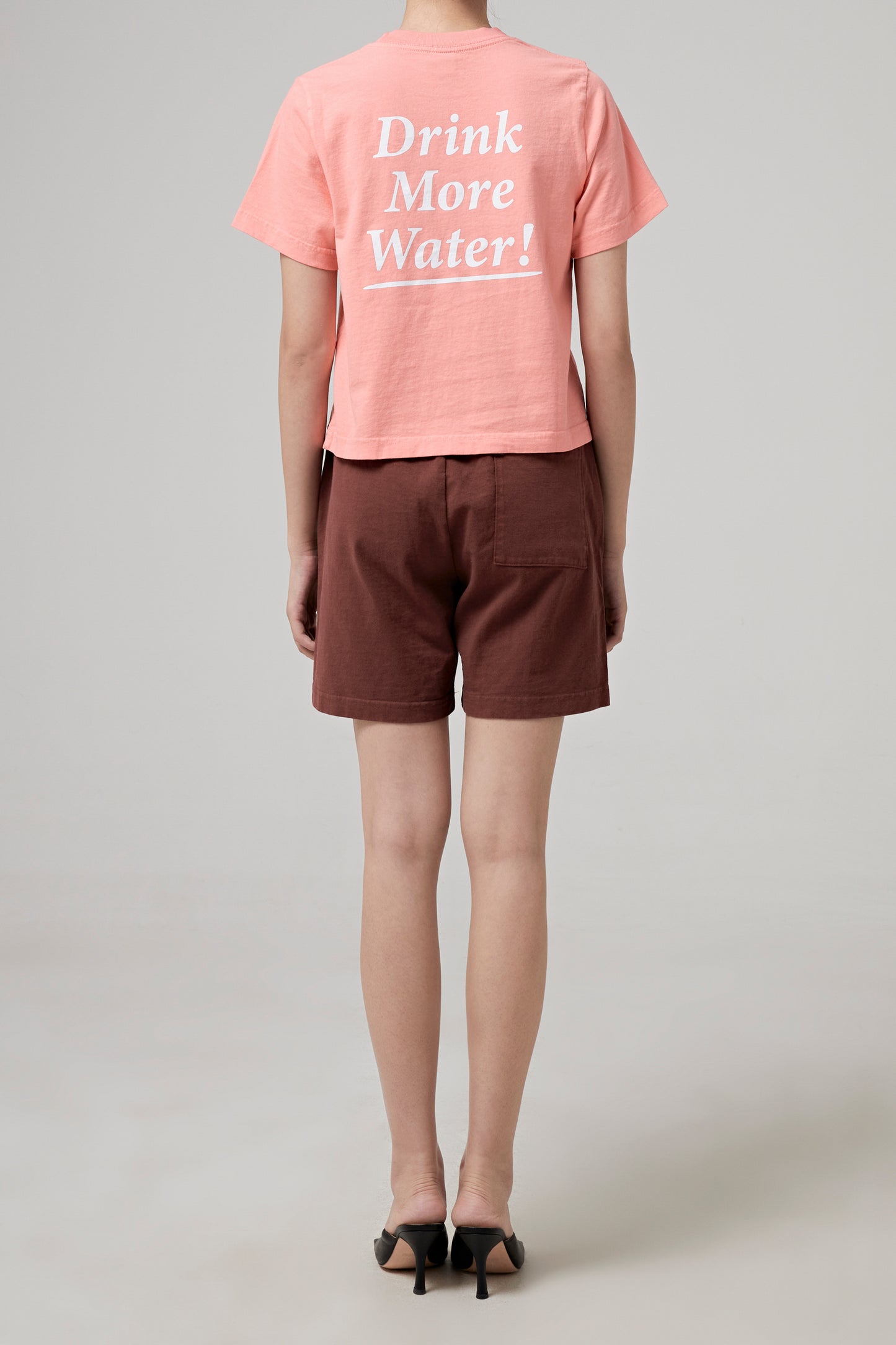 DRINK MORE WATER CROPPED T SHIRT