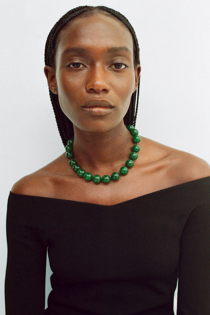 Medium Boule Collar, Jade