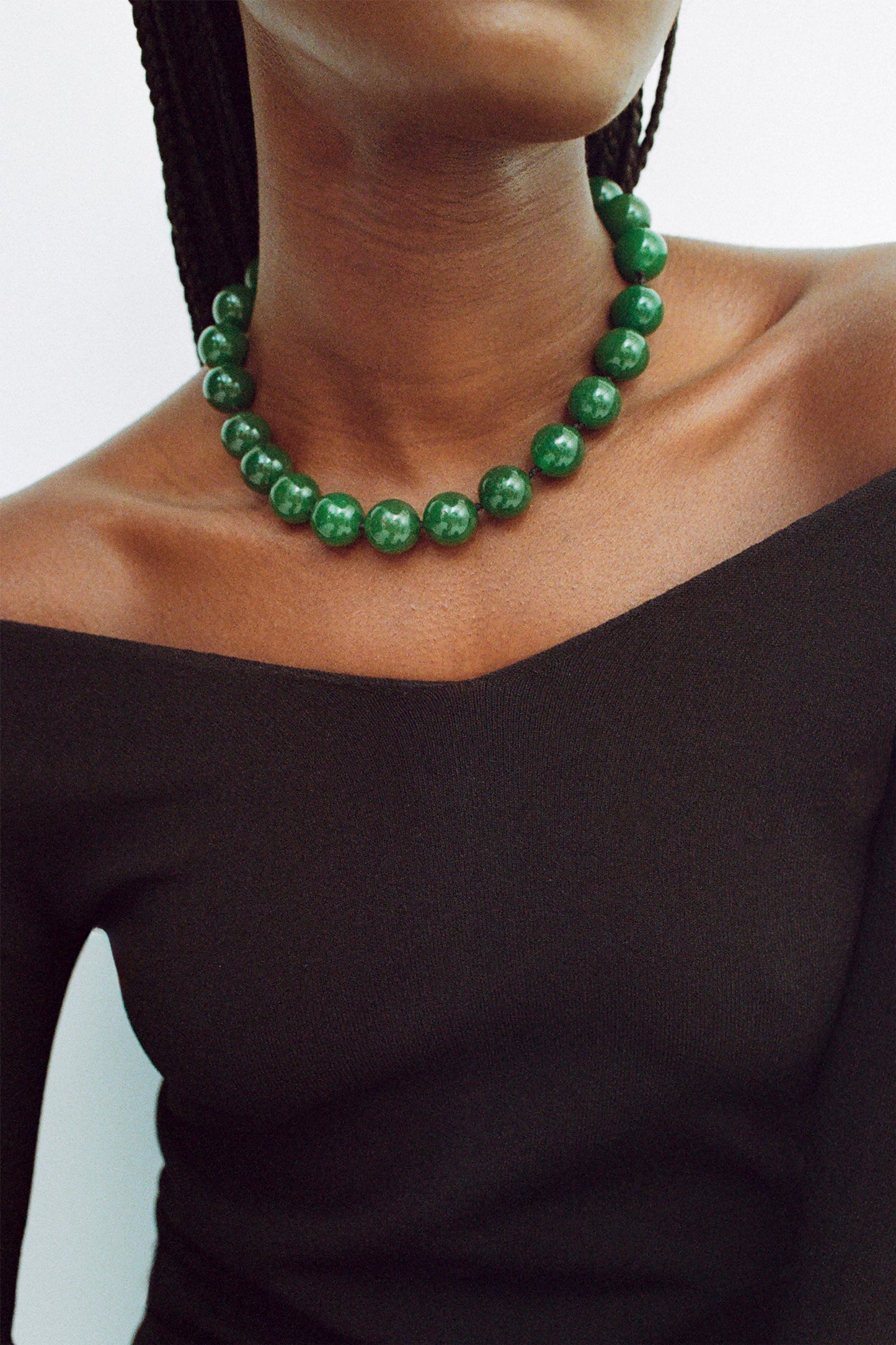 Medium Boule Collar, Jade