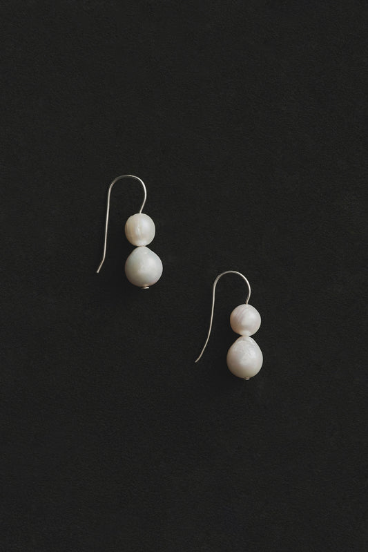 Double Pearl Earrings