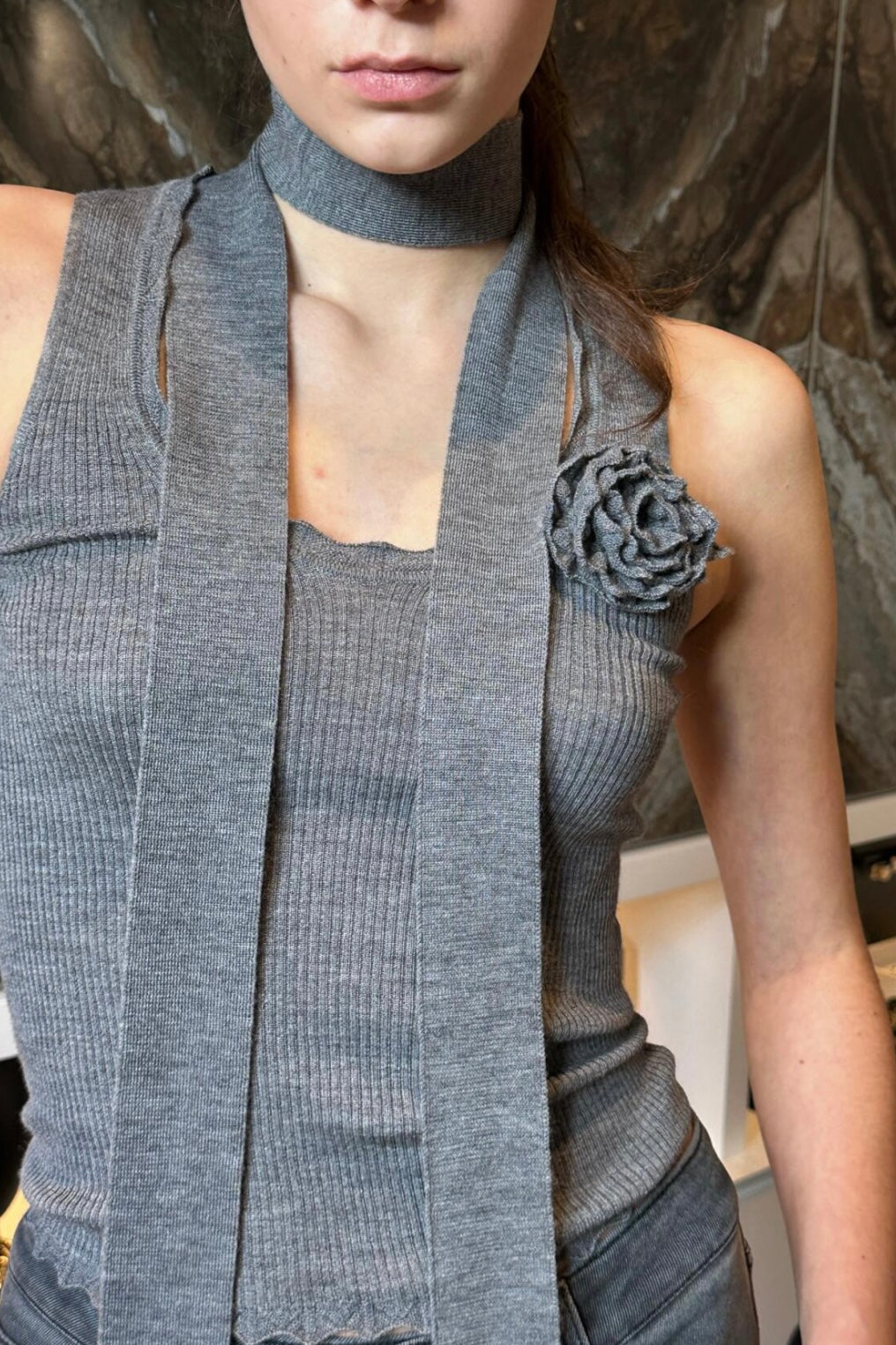 2M505A RIBBED KNIT TANK TOP