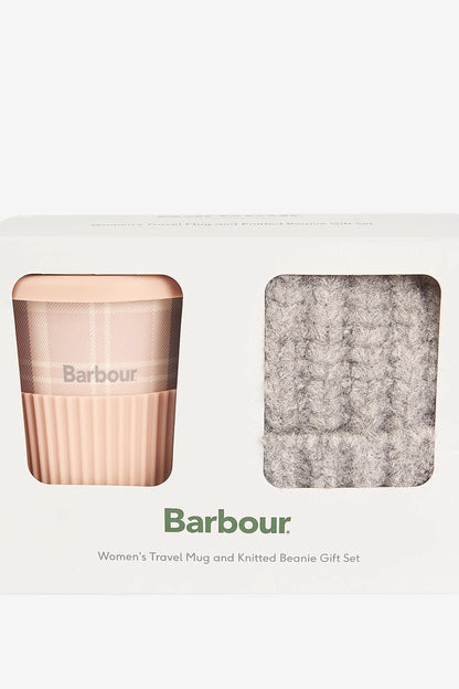 Barbour Travel Mug And Beanie Gift Set