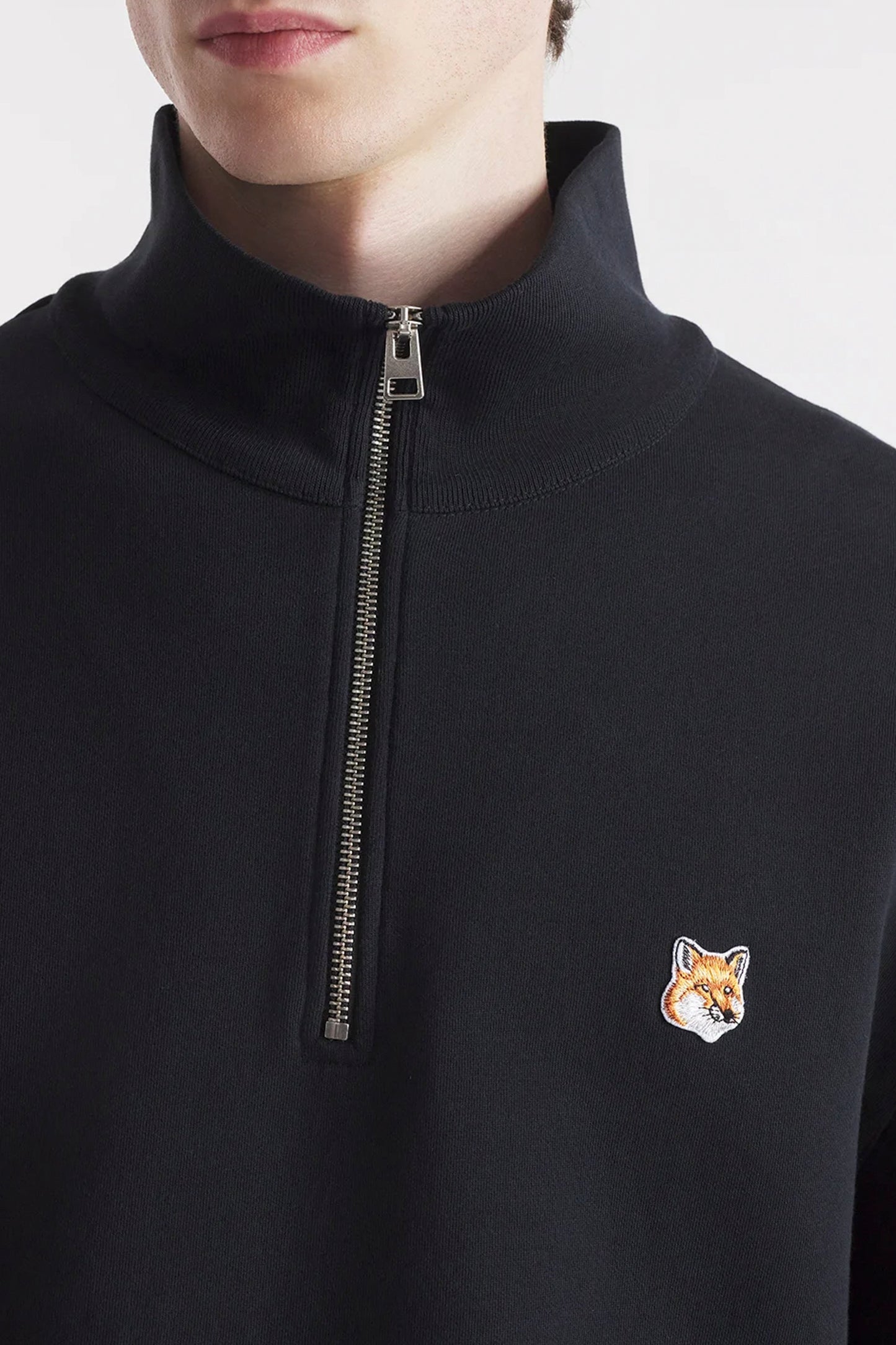 FOX HEAD PATCH COMFORT HALF ZIP SWEATSHIRT