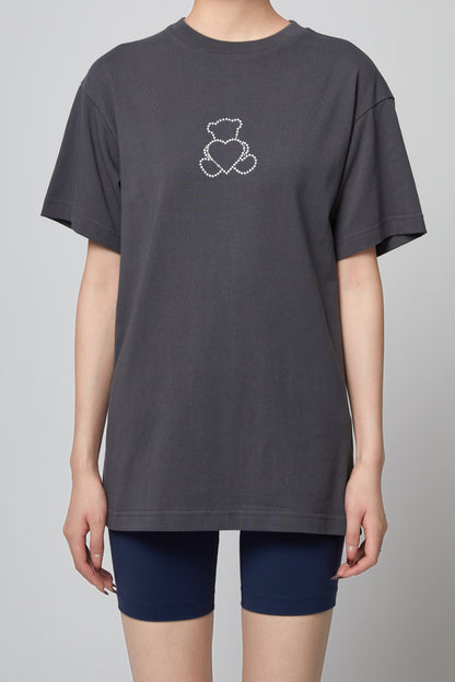 CHARCOAL PEARL BEAR SHORT-SLEEVED T-SHIRT