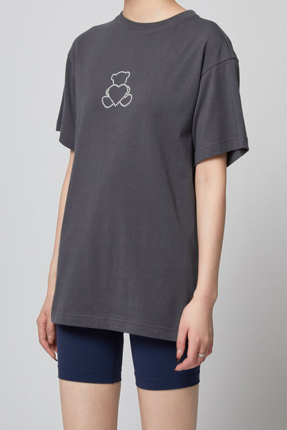 CHARCOAL PEARL BEAR SHORT-SLEEVED T-SHIRT