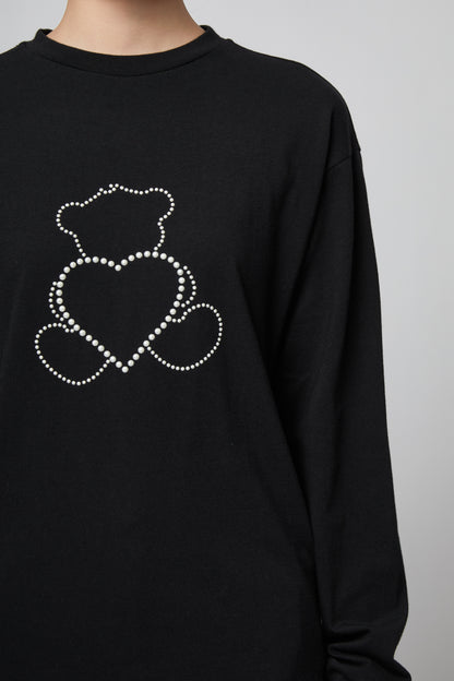 BLACK PEARL BEAR LONG-SLEEVED T-SHIRT