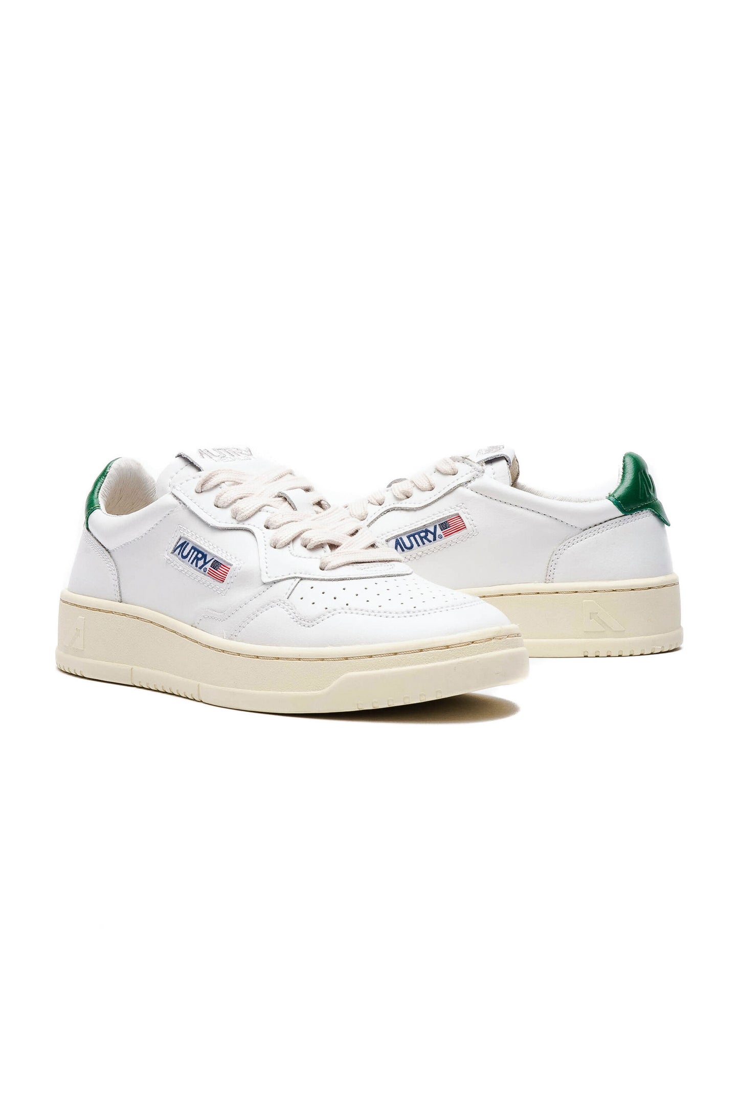 MEDALIST LOW WOM LEAT/LEAT WHT/GREEN