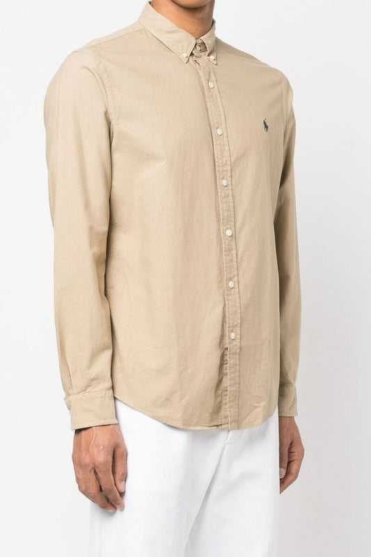 SLIM FIT GARMENT-DYED OXFORD SHIRT