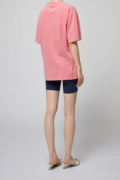 PINK VINTAGE WASHED SHORT-SLEEVED T-SHIRT