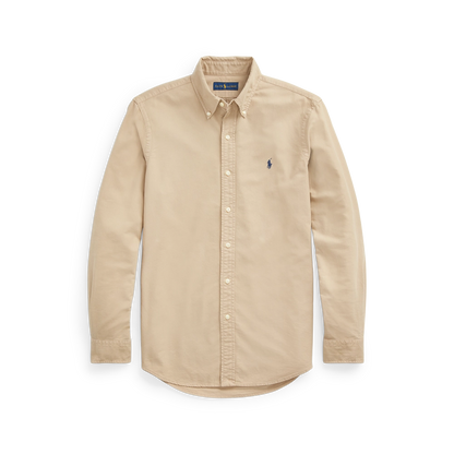 SLIM FIT GARMENT-DYED OXFORD SHIRT