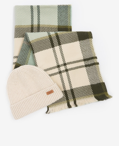 Barbour Pendle Beanie & Blair Scarf Gift Set