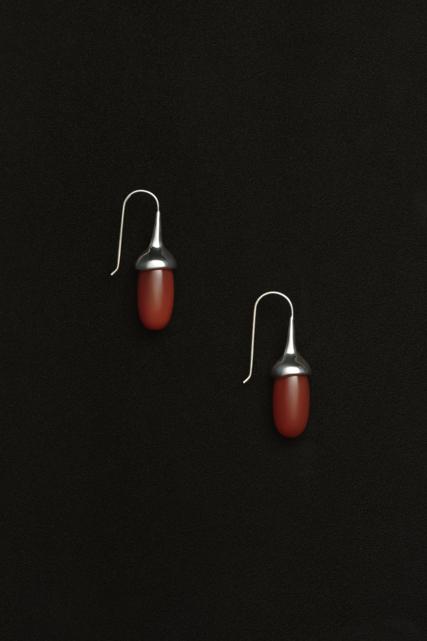 Dripping Stone Earrings, Carnelian