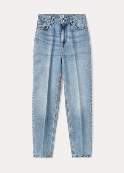 Tapered leg denim