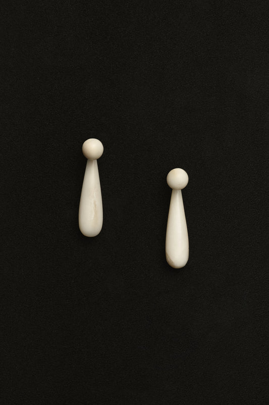 Small Angelika Earrings, Vegetable Ivory