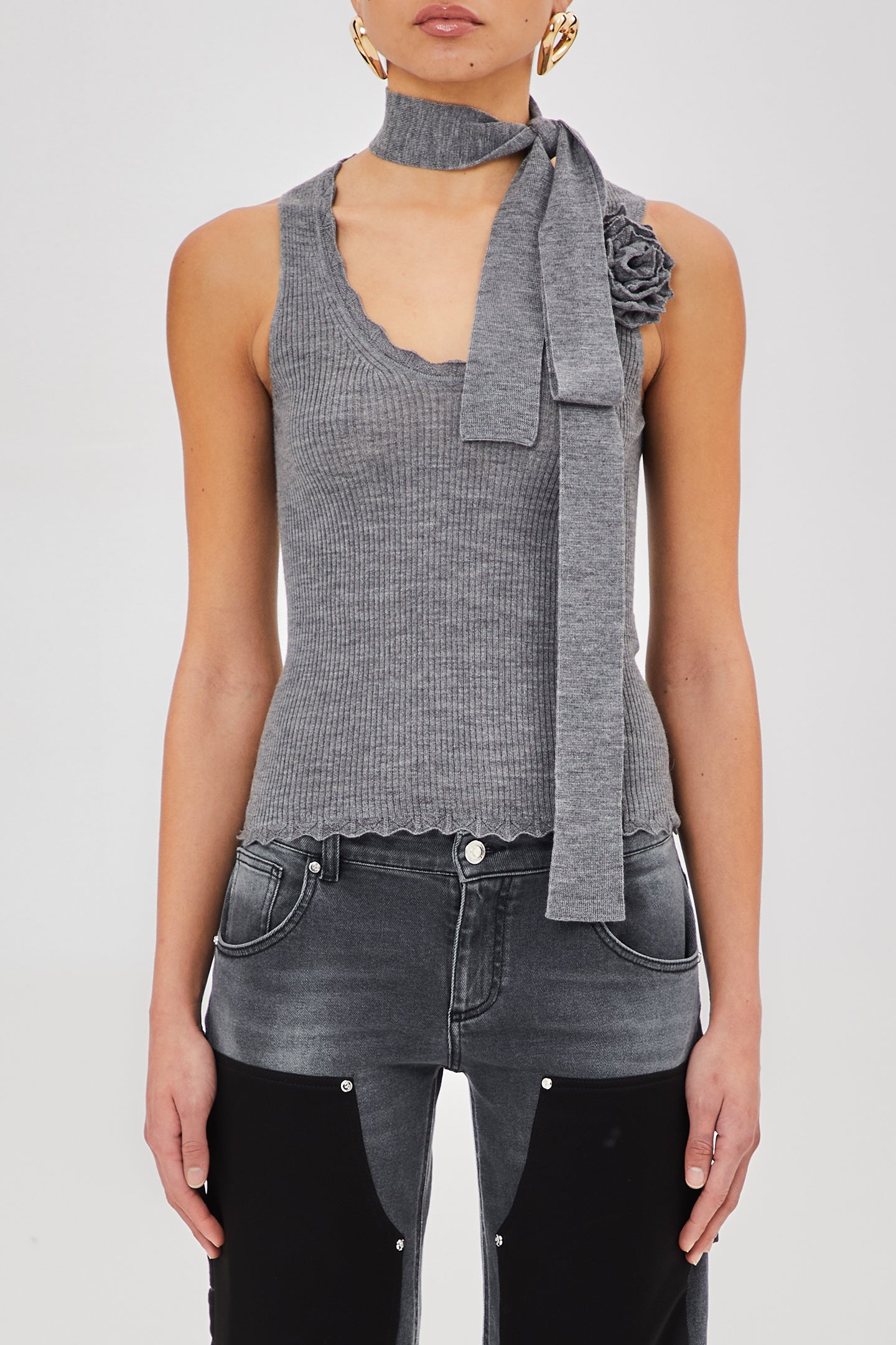 2M505A RIBBED KNIT TANK TOP