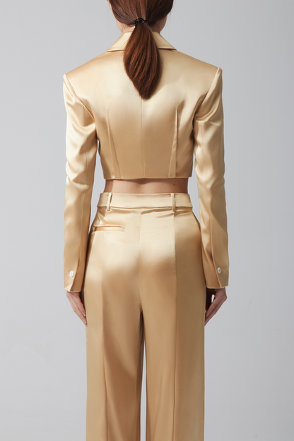 GOLD LOOSE TROUSERS