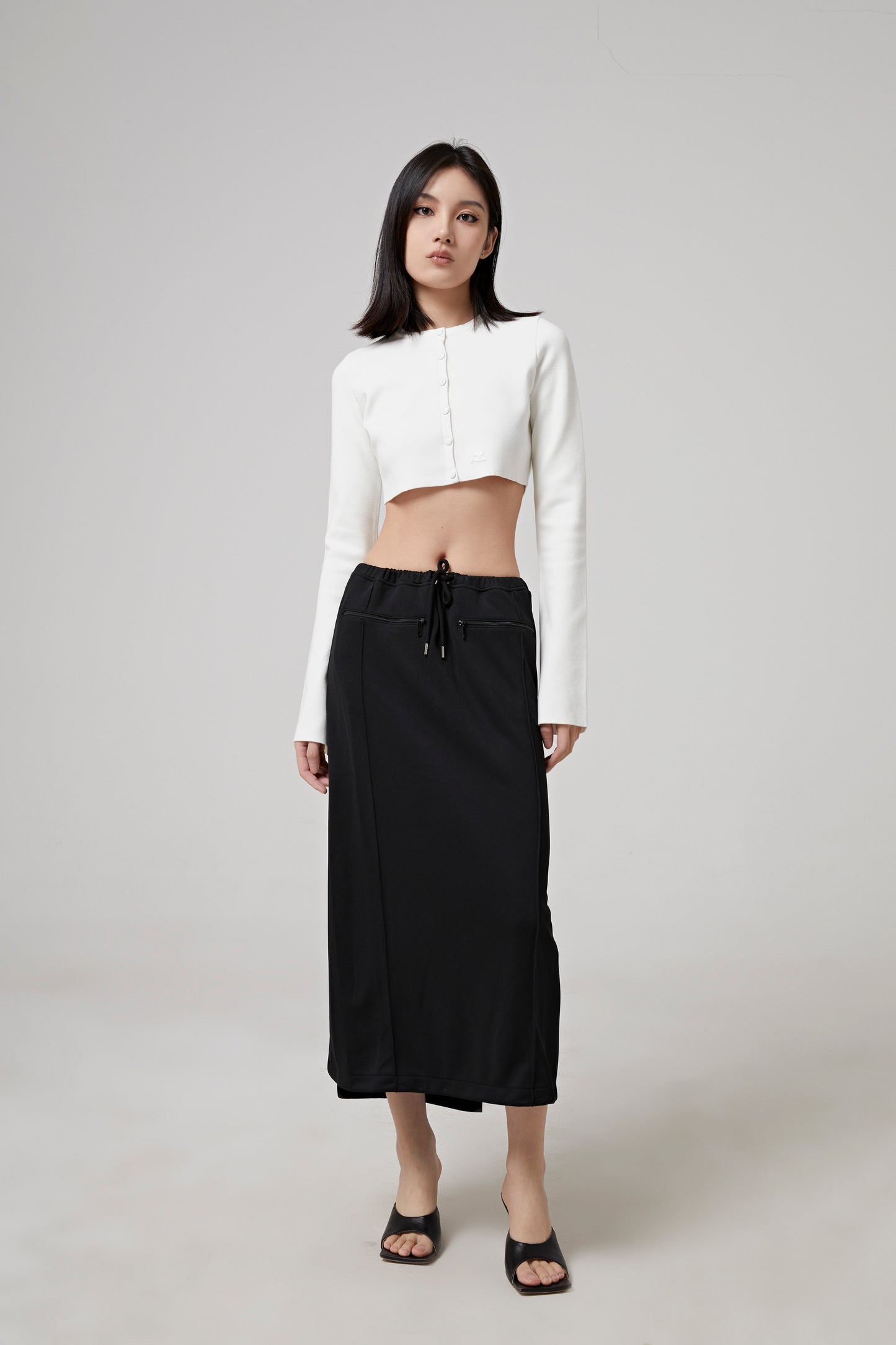 TRACKSUIT INTERLOCK LONG SKIRT