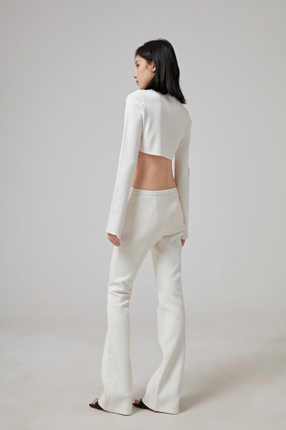 HERITAGE POCKETS CREPE TAILORED PANTS