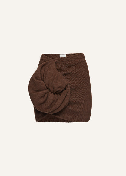 AW23 KNITWEAR 10 SKIRT BROWN