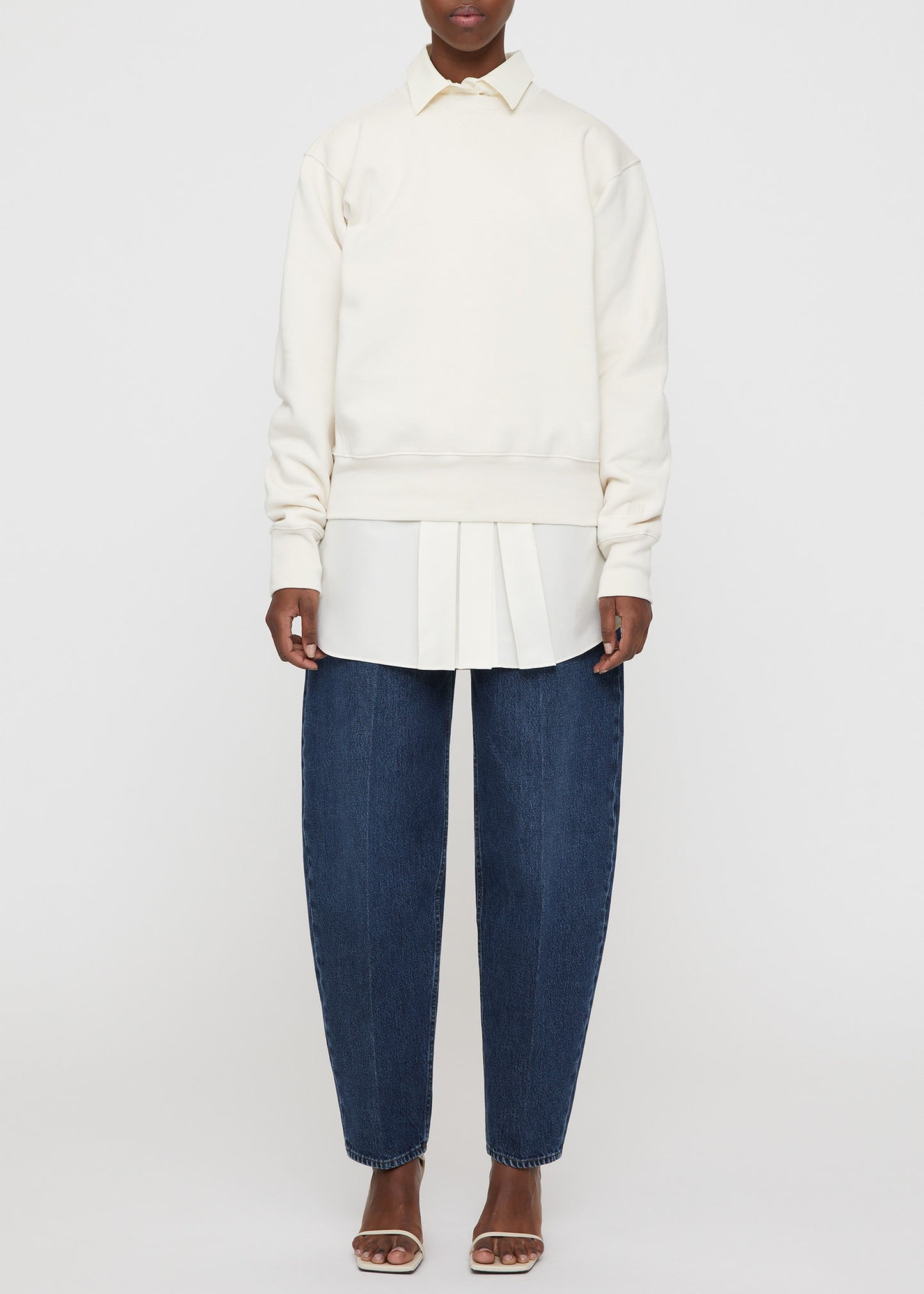 Crew-neck cotton sweatshirt