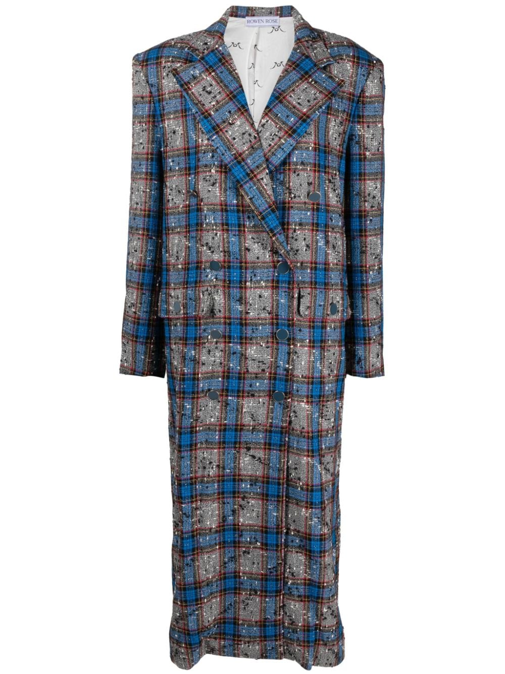 OVERSIZED MENS COAT - CHECKED TWEED