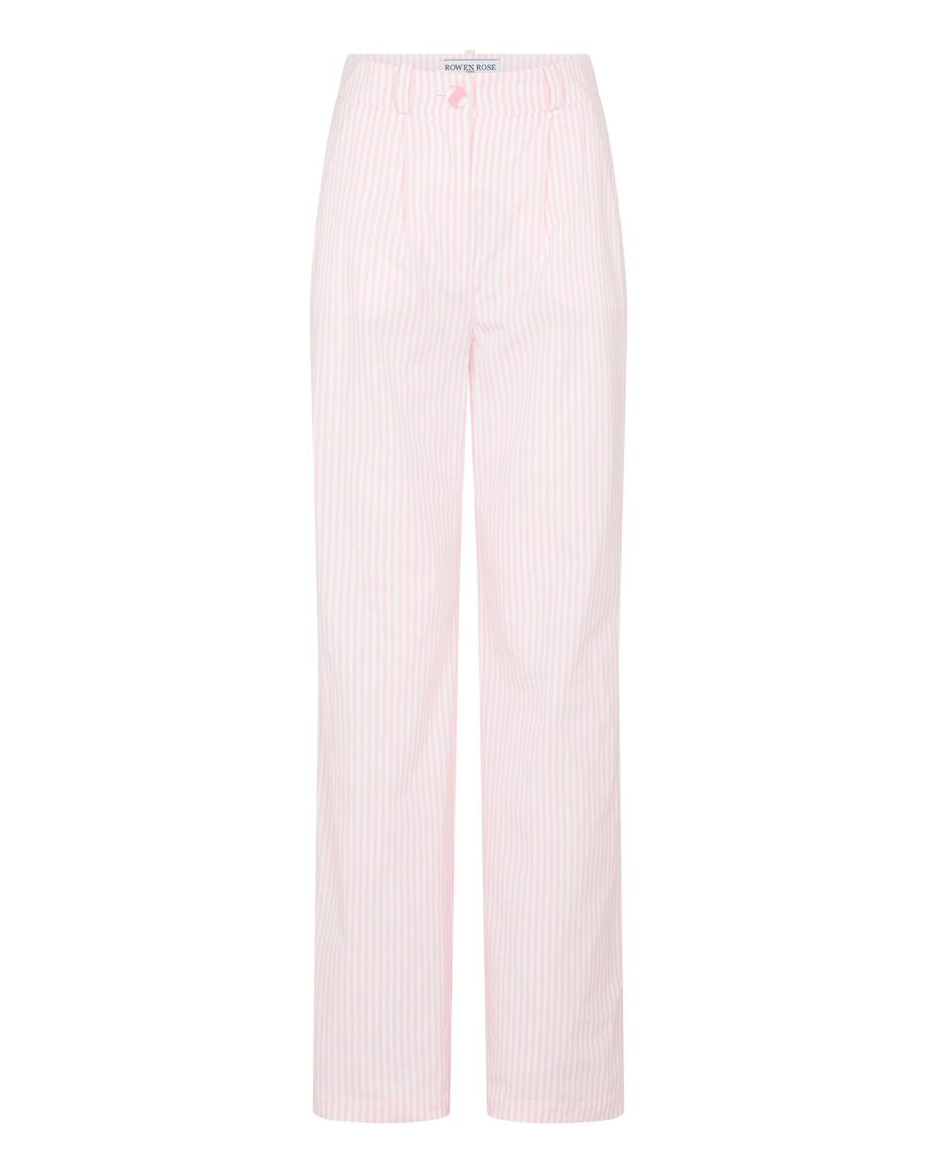 Striped Cotton Poplin Classic Pants