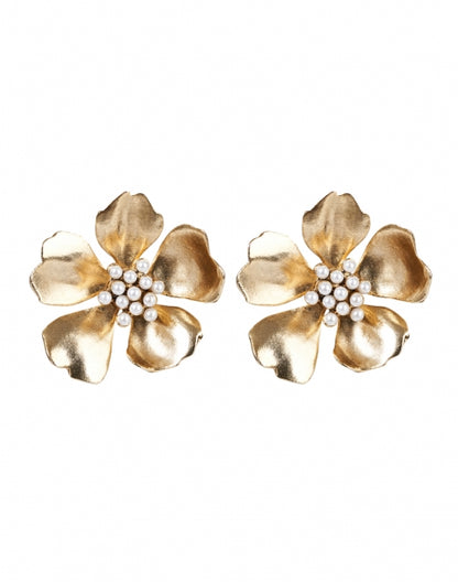 TROPICAL FLOWER STUD EARRING