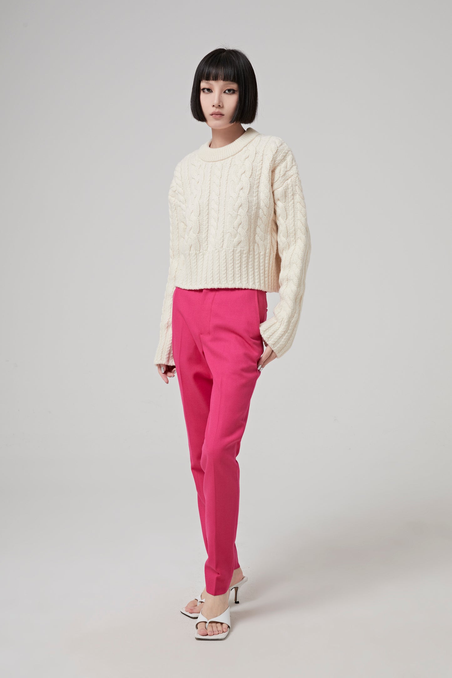 CABLE KNITTED SWEATER