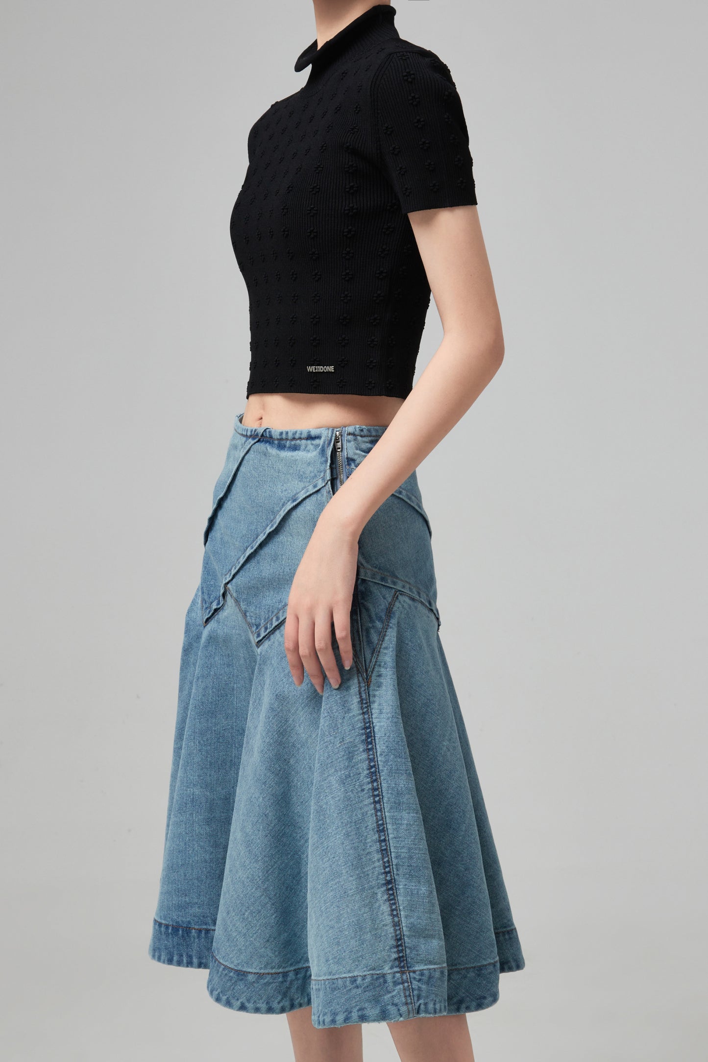 FLARE DENIM SKIRT