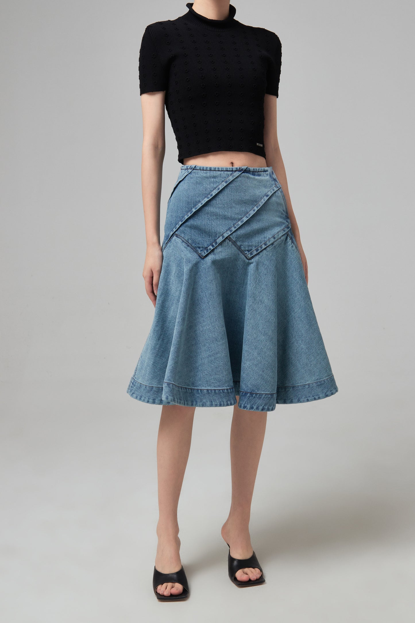 FLARE DENIM SKIRT