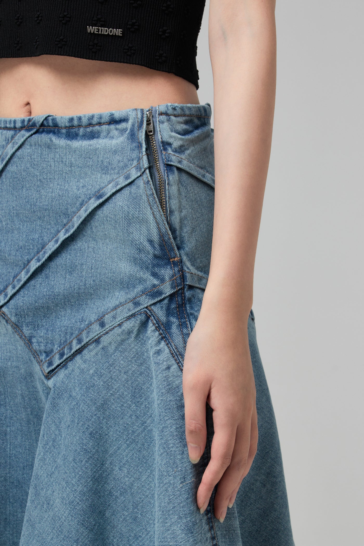 FLARE DENIM SKIRT