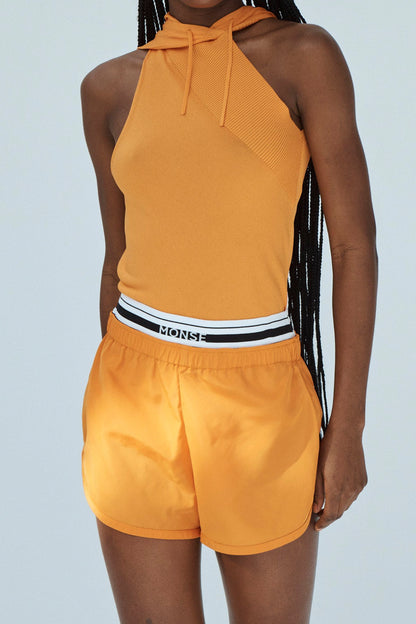 TECHNO SHORTS WITH WAISTBAND DETAIL