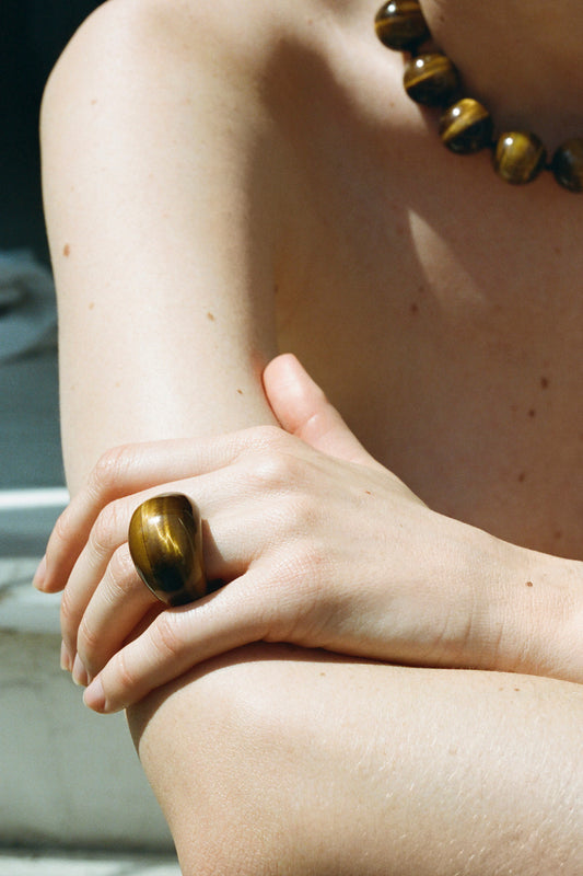 Tiger's Eye Donut Ring