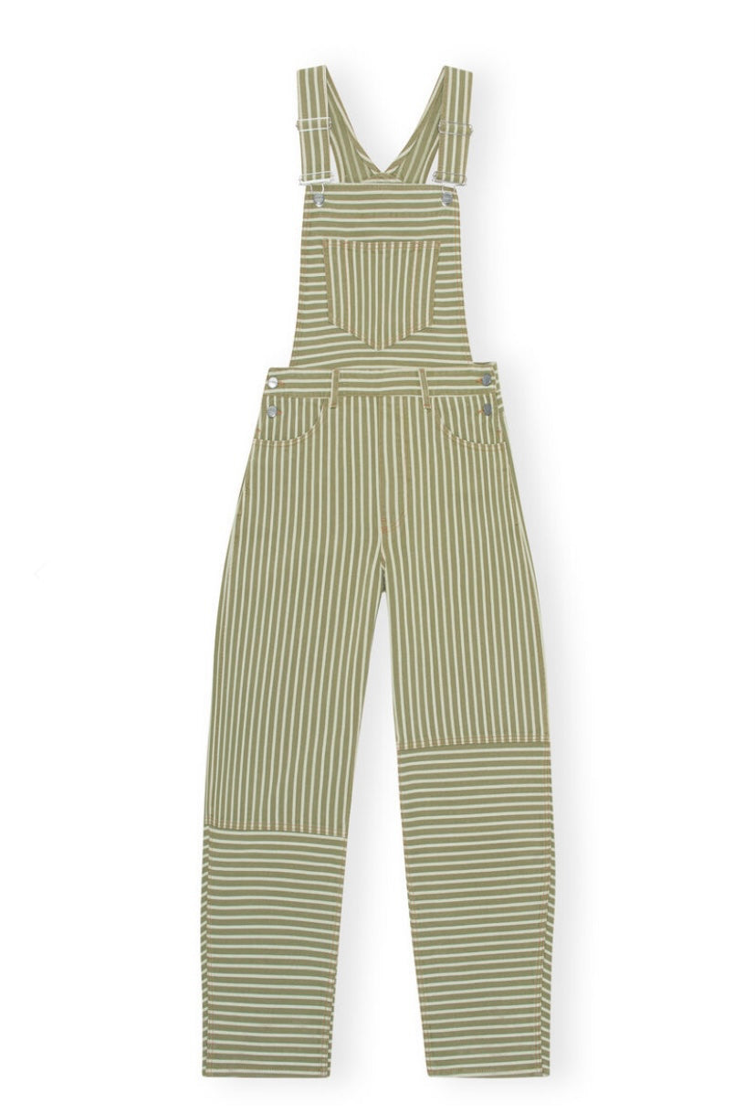 Stripe Denim Overalls